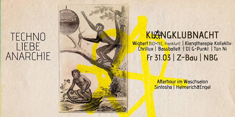 Klangklubnacht mit Wigbert und dem KT-Kollektiv Flyer Klangtherapie